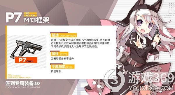 少女前线P7专属装备M13框架怎么样 少女前线P7专属装备M13框架介绍